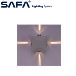 Four-way outdoor LED wall luminaire AC46